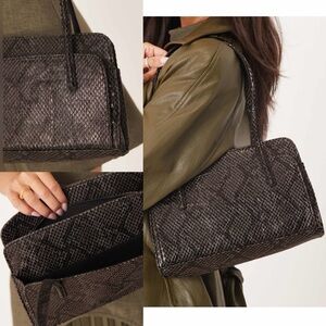 ASOS- snakeskin print shoulder bag